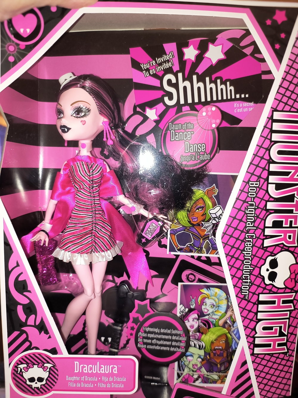 Monster High Draculara Pink Party Doll - Draculara Dawn of the Dancer